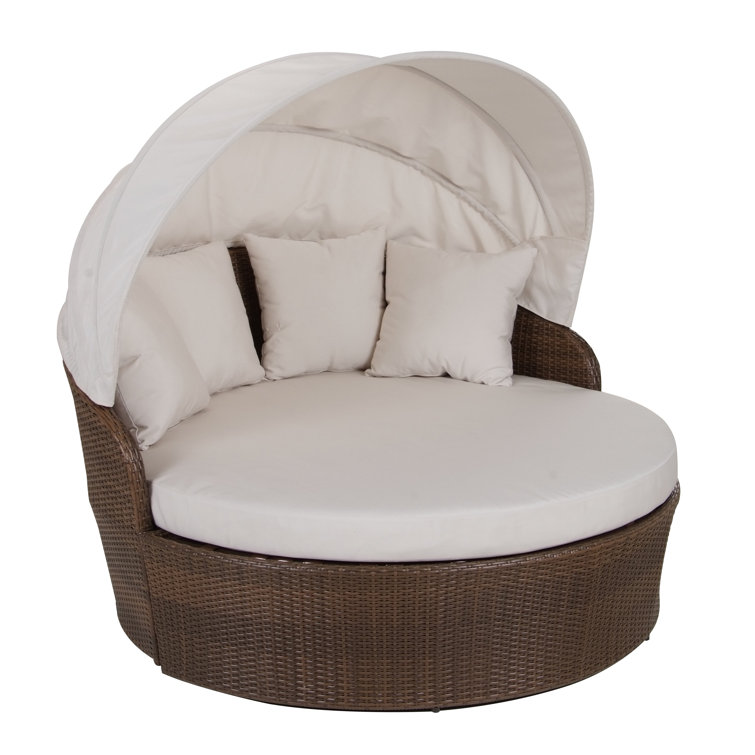 BestDesu 58'' Wide Outdoor Wicker Patio Daybed with Cushions Wayfair